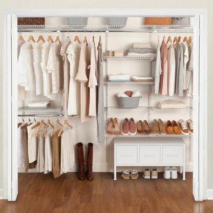 BOLUO Closet Storage with 3 Fabric Drawers Small White Dresser for Closet Floor Organizer Dorm Bedroom White