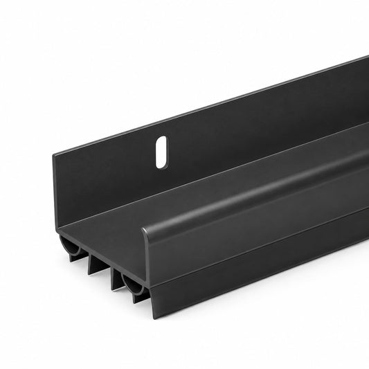 PVC Slide-On Door Bottom (Black | Plastic)