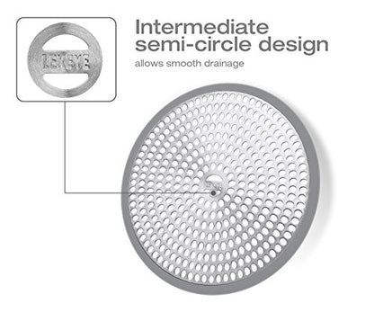 LEKEYE Shower Hair Catcher Drain Protector Strainer-Steel & Silicone 2 Pack