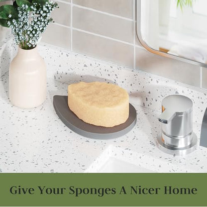 Facial Sponge Holder Compatibe with Buff-Puff Facial Sponge, Diatomite Water Absorbing Stone Drying Makeup Sponge Holder for Bathroom Counter