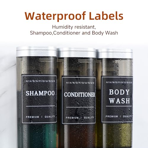 Shampoo and Conditioner Dispenser,Shower Soap Dispenser 3 Chamber No Drill Wall-Mounted for Bathroom & Hotel Leak-Proof Pumps, for Thick Liquids Like Conditioner - 1050ML High Capacity, Silver