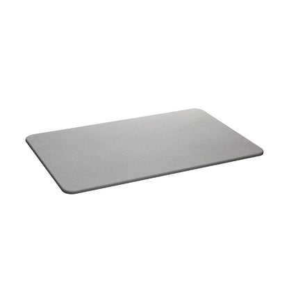Lyor Stone Bath Mat Diatomaceous Earth – Quick Dry Bathroom Shower Mat, Super Absorbent Non Slip Diatomite Bath Mat, Water Absorbing Stone Mat for Bathroom Floor, Kitchen – Gray, 23.6 x 15.4 in