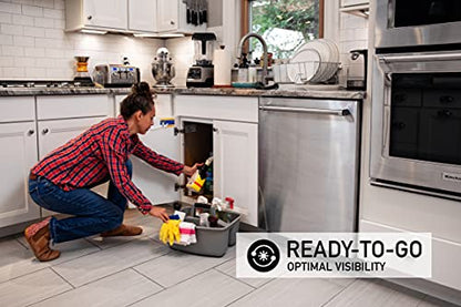 Mighty Tuff Rough and Rugged All-Purpose Cleaning Caddy, Grey/Black 2 Count (CD0170) | Durable organizer for carrying cleaning supplies, tools, and household essentials with a rugged, easy-grip design.
