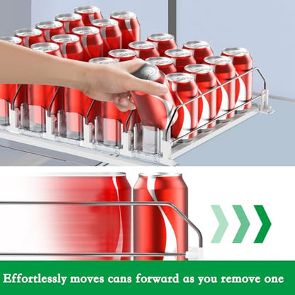 Drink Organizer for Fridge-White Automatic Pusher... (‎White | ‎Plastic)