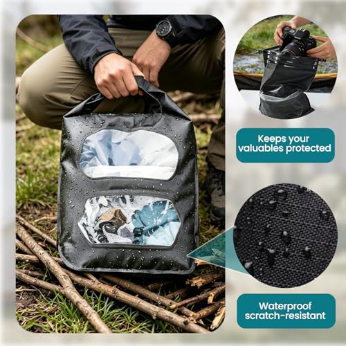 Portable Travel Washing Bag with 2-in-1 Air Valve Design | Travel Laundry Washing Bag Saves Water and Space for Camping, Cruise, Van Life, Lightweight Travel Laundry Solution