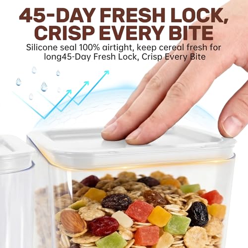 Cereal Dispenser Countertop 2 Pack 3L, 6L Large Dual Control