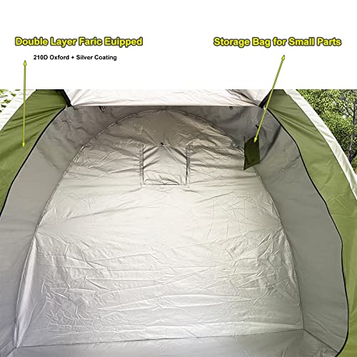 HuaKastro Outdoor Bike Cover Bicycle Tent for 2 Bikes, Waterproof Oxford Storage Tent, Foldable Bike Shelter for Camping