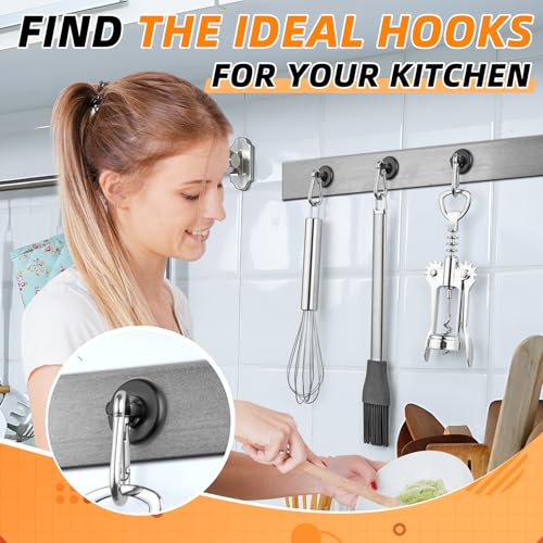 FINDMAG Magnetic Hooks for Cruise Cabins, 20 Pack Magnetic Hook, 70 LBS | Magnetic Hooks for Hanging, Magnet with Hook for Kitchen, Office, Home, School, Black