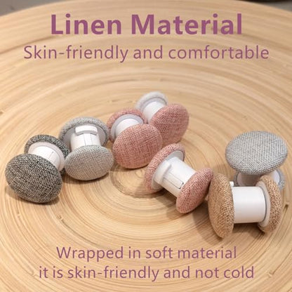 Duvet Pins & Clips-Double Sided Pin Fasteners - Prevents Comforter from Shifting in Cover,Soft Linen Material Double Sided Pin Fasteners for Quilt,Cushions (6, Pink)