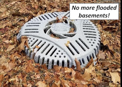 Easy-Install Two-Stage Stairwell Drain Cover Resists Yard Waste Clogs and Flooded Basements | Keeps Drains Flowing; Stops leaves, grass, blossoms & more; Fits easily over most existing drain sizes; No tools required