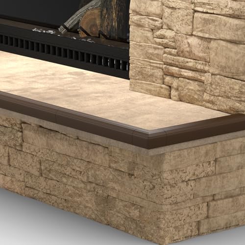 Roving Cove PreFit Fireplace Edge Corner Protector, Extra-Wide 9ft Edge 2 Corners, Pre-Taped 3M Adhesive, Baby Proofing Bumper Guards, Coffee Brown