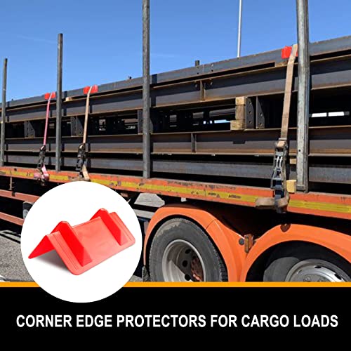 ENJ 20 Pack Flatbed Edge Protectors for Cargo Loads Corner Protectors Flatbed Used Together with Webbing to Protect Cargo, Red | Corner Protectors Flatbed Used Together with Webbing to Protect Cargo, Red