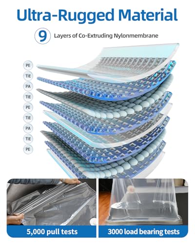 Vacuum Bag for Moving, Vacuum Seal Bag Heavy Duty Storage Bag (1 Queen/Full/Full-XL)