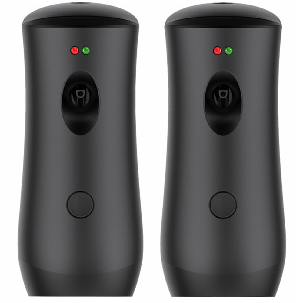 Automatic Air Freshener Spray Dispenser (2-Pack) Black Wall Mounted or Free Standing Battery Operated Sprayer for Home or Commercial Use, 3 Auto Scent Release Time Settings for Room/Bathroom Freshness