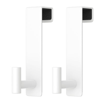 2-Pack Over The Door Hooks - Rustproof Stainless Steel Door Hangers for 1-3/4 Inch Doors, Non-Marking and Tool-Free Easy Install (White, T Shape)