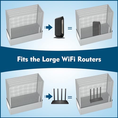 Large WiFi Router Cover - Blocks 90% of Router Emf & 5G | Emf Shielding Box Allows Uninterrupted Use WiFi - Faraday Cage Emf Protection - Two Year Warranty