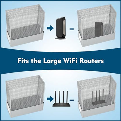Large WiFi Router Cover - Blocks 90% of Router Emf & 5G | Emf Shielding Box Allows Uninterrupted Use WiFi - Faraday Cage Emf Protection - Two Year Warranty
