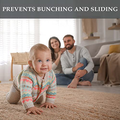 Superior Area Rug Pad, Non-Slip, Non-Skid, Floor Protector, Table Runner, Hardwood And Tile Floors Padding, Washable, Place Mats, Gripper Mat, Slide Stoppers, Rubber Rug Grip, 5' x 8', Cream
