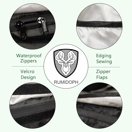 Outdoor Cushion Storage Bag with Zipper, Large Patio Storage Bags | Heavy Duty 420D Fabric, 32x32x24IN, Waterproof, Dustproof, Square, Black, Ideal for Furniture Cushions, Pillows