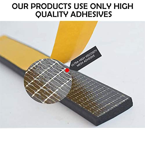 CloudBuyer Weather Stripping Foam 2-Roll, 1 Inch Wide X 3/4 Inch Thick, Insulation Strips with Adhesive for Door & Automotive, Air Conditioner Seal (13 Feet Total, 6.5 Feet/Roll)