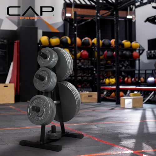 CAP 2-Inch Olympic Plate Tree Rack for Home Gym, H... (Alloy Steel)