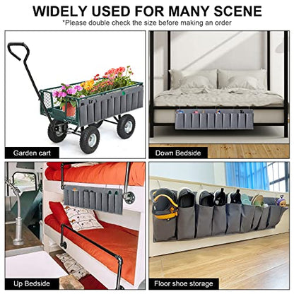 RV Shoe Pockets 10 Pockets Heavy Hanging Bedside Storage Organizer with Sturdy Hooks Storage Pockets Hangs on bed for Shoes Toys and Tool Accessories