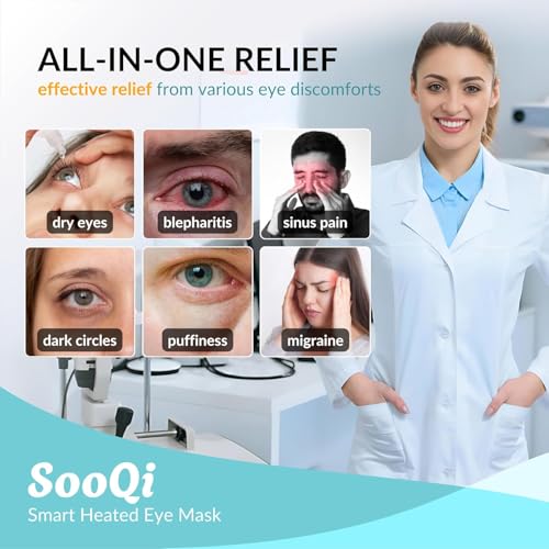 Rechargeable Heated Eye Mask for Dry Eyes, Blepharitis & Eye Fatigue | 3 Preset Heat Modes | 3.5 oz Weighted Comfort | Up to 6 Sessions per Charge | Auto Shut-Off | Washable Cover | USB-C Charging