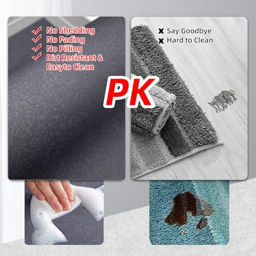 Mordem Diatomaceous Earth Bath Mat Super Absorbent Quick Dry Bath Mat, Bathroom Rugs Non Slip Washable, Thin Grey Bathroom Floor Mats-Shower Rug for in Front of Bathtub Shower, Easy Care, 15.7"x23.6"
