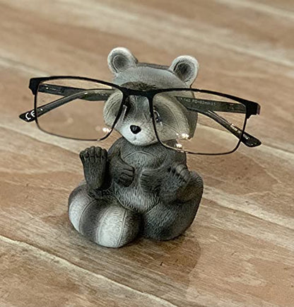 Cute Raccoon Whimsical Eyeglasses Holder Stand - Fun Glasses Keeper