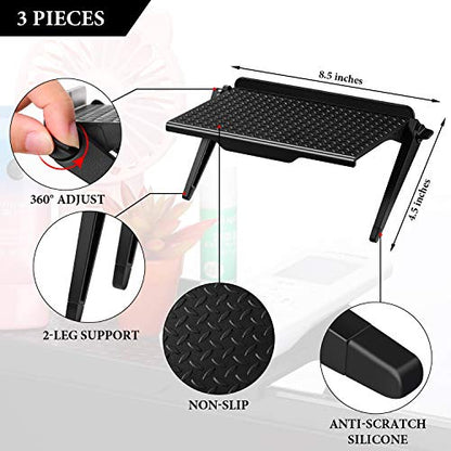 Jetec 3 Pieces Screen Top Shelf TV Top Storage Bracket 2-leg Adjustable Monitor Shelf for Cellphone Stand Media Boxes Router Game Console and Home Decoration Supplies(8.5 x 4.5 Inches)