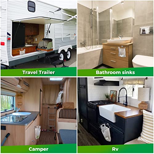 Trash Bag Holder,2 Pack | for Cabinet Door and Cupboards,Stainless Steel,Plastic Bag Holder Under Sink,Use for Kitchen,Bathroom,Camper