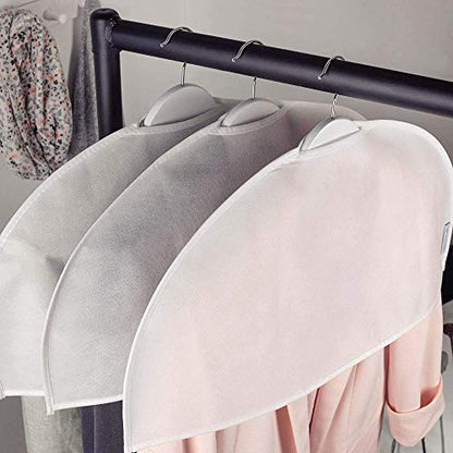 HANGERWORLD Breathable Shoulder Covers Clothes Dust Protectors for Closet Storage (10 Pack, White)