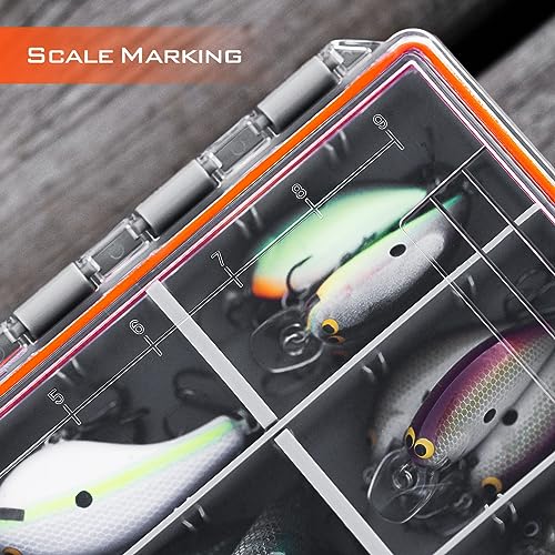 KastKing HyperSeal Waterproof Tackle Box, 3600 Tackle Trays | Fishing Tackle Box Organizer with Removable Dividers, Lure Box and Terminal Tackle Storage, Fishing Gear, 1 Pack