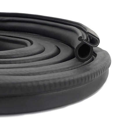 40Ft Car Door Seal Strip,U-Shaped Automotive Weather Stripping Rubber Seal Strip with Metal Clips,Universal Push-in Car Door Edge Guards Fits Car Boat RV Truck Home (40Ft)