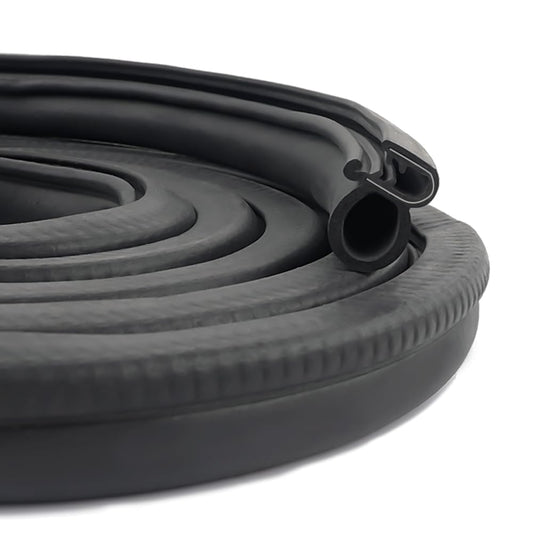 40Ft Car Door Seal Strip,U-Shaped Automotive Weather Stripping Rubber Seal Strip with Metal Clips,Universal Push-in Car Door Edge Guards Fits Car Boat RV Truck Home (40Ft)