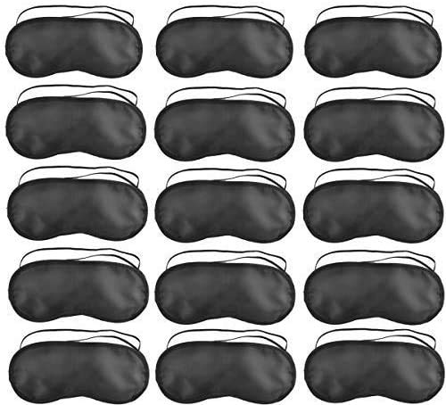 Pack of 40 Eye Mask Shade Cover Blindfold Night Sleeping, with Nose Pad, Blindfold Game Games Relax Cover Black