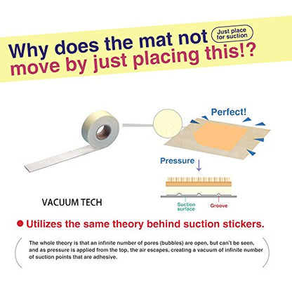 Home Techpro Rug Pads Grippers, 9.8 Ft Non Slip Washable Grippers for Rug, “Vacuum TECH” - New Materials to Anti Curling Rug Pad : Keep Your Rug in Place & Make Corner Flat and Easily Peel Off