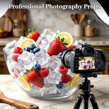 100 PCS Clear Fake Ice Cubes, 1x1x0.8Inch Acrylic Ice Vase Fillers | Table Centerpiece Photography Accessories Food Props, Table Scatter Decoration