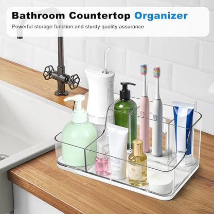 White Cosmetic Storage Box Dressing Table & Bathroom Counter Storage Lipstick & Brush Beauty Organizer Dressing Table Skincare Organizer Suitable for Bathroom, Living Room, and Kitchen Storage