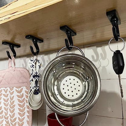 2.5”-Under Cabinet or Shelf Coffee Mug Holder – Cu... (Black | Cast Iron)