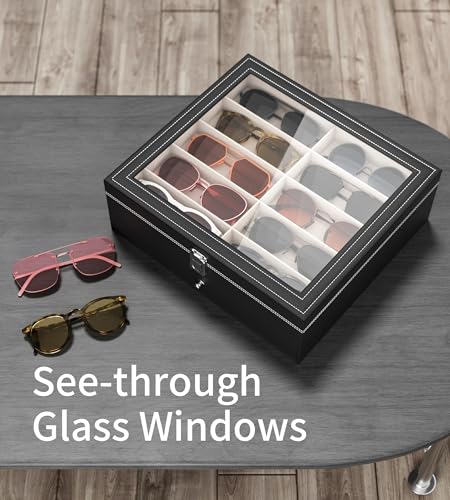 20 Slots Sunglass Organizer for Women Men Sunglasses Storage Box for Multiple Pairs of Eyeglass Holder Display Case