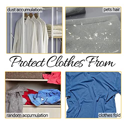 50 Pack 23.6x40inch Clear Plastic Clothes Covers f... (Clear | Plastic)