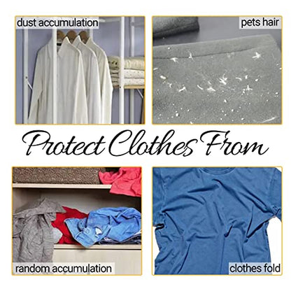 50 Pack 23.6x40inch Clear Plastic Clothes Covers f... (Clear | Plastic)