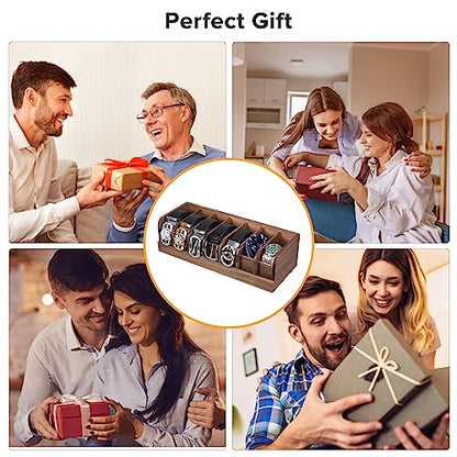 Belt organizer, 7 compartment belt holder belt hanger closet and belt organizer for drawer,belt rack, belt storage organizer, belt hangers for men and women (Acacia wood)