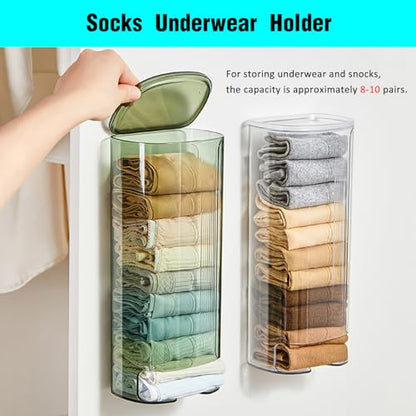 Grocery Plastic Bag Dispenser Holder, Sock Underwear Organizer Wall Mount Multifunctional Bag Saver Kitchen Storage Holder for Storing Socks Ties Plastic Bag
