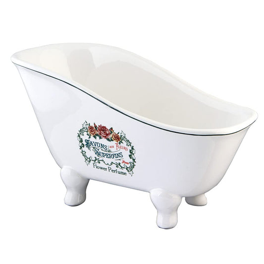 Brass BATUBSRW Aqua Eden Mini Ceramic Slipper Bath... (White)