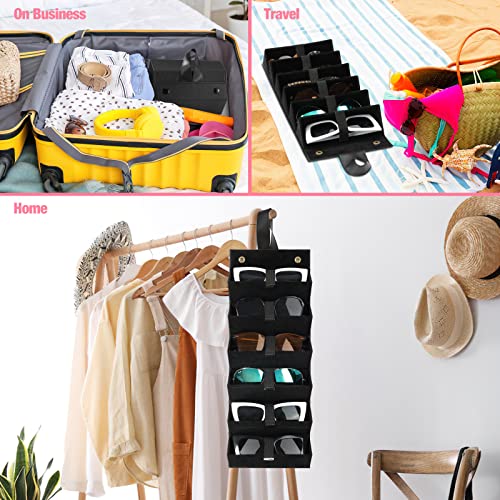 MoKo Sunglasses Organizer, Travel Glasses Case Storage Portable Sunglasses Storage Case for Women Men