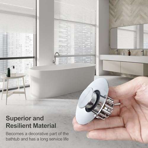 coamanug Bathtub Stopper | Shower Drain Hair Catcher, Pop-up Tub Stopper with Strainer | Bathroom Drain Plug | Drain Protector for 1-1/2 to 1-3/4"" Bath Drain Hole