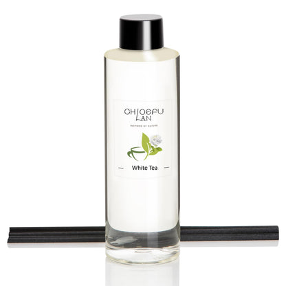 Chloefu Lan Reéd Diffuser Refill, The White Tea Hotel Scent, 6.76 fl oz | Luxury Essential Scented Oil Inspired by Westin for Home & Office, Oils for Ultrasonic Machine, Room Spray, Non-Toxic