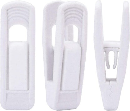 Velvet Hangers Clips, Pants Hangers Velvet Clips(40pc, White) | Strong Finger Clips Perfect for Thin Velvet Hangers